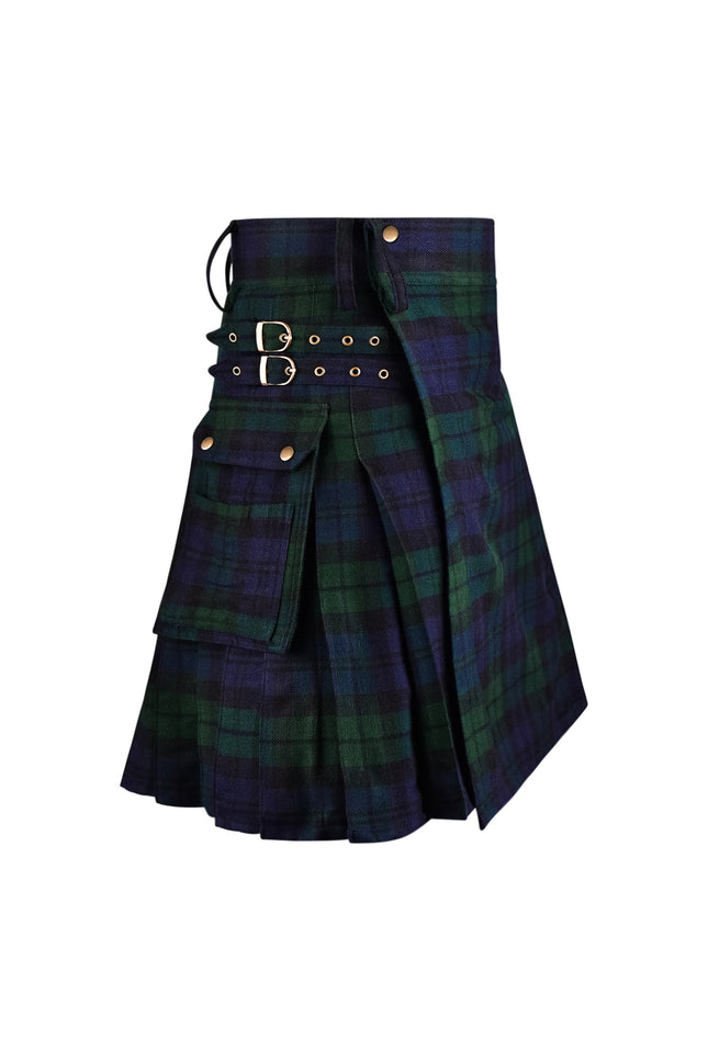 Valor Acrylic Utility Kilt | 16oz Black Watch Scottish Tartan KIlt | Big & Tall