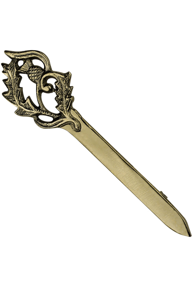 Scottish Kilt Pin for men | Thistle Sword Pewter Antique