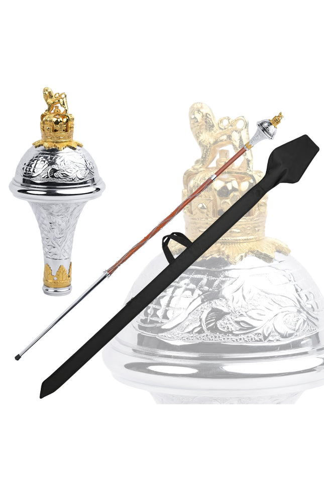 Scottish Drum Major Ceremonial Mace| Crown Lion Emblem