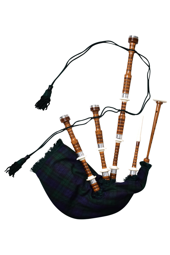 Full Size Rosewood Bagpipe with Box | Black Watch