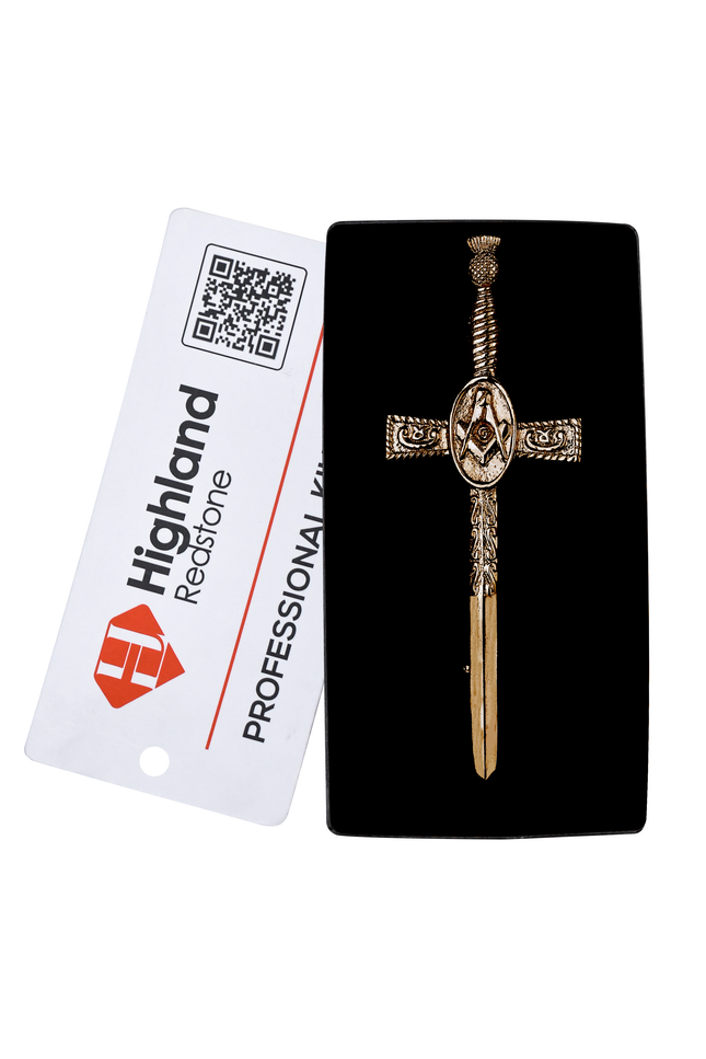 Scottish Kilt Pin for men | Masonic Thistle Antique