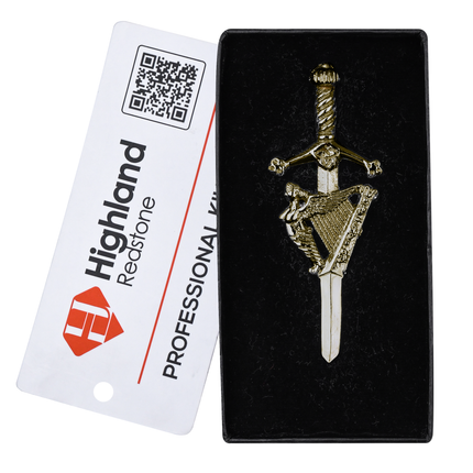 Scottish Kilt Pin for men | Irish Harp Antique