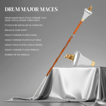 American Maces, Drum Major Maces (Flat Head)