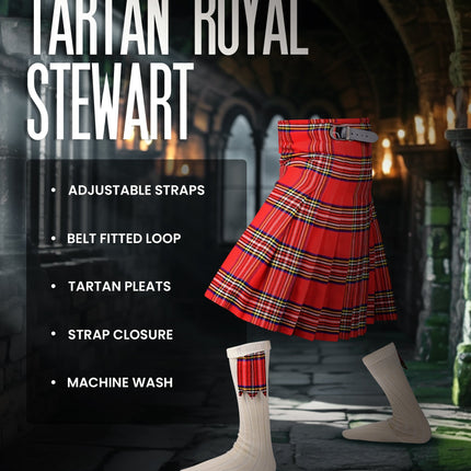Acrylic Kilt | 16oz Royal Stewart Tartan Kilt