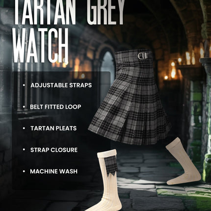 Acrylic Kilt | 16oz Grey Watch Tartan Kilt