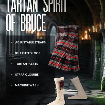 Acrylic Kilt | 16oz Spirit of Bruce Tartan Kilt | Big & Tall