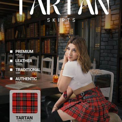 Women's Tartan Billie Skirt| Royal Stewart
