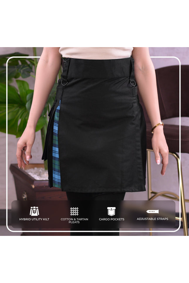 Women's Hybrid Utility Kilt | Ancient Campbell Tartan | Big & Tall