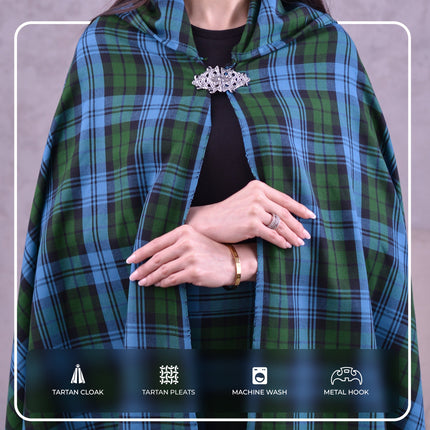 Women Tartan Cloak - Ancient Campbell