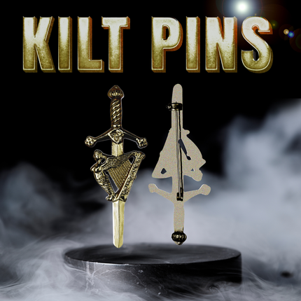 Scottish Kilt Pin for men | Irish Harp Antique