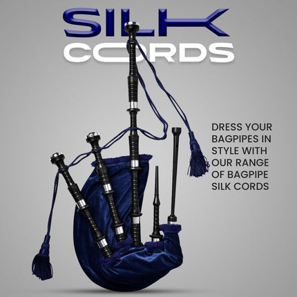 Highland Redstone Bagpipe Silk Cord | Navy Blue