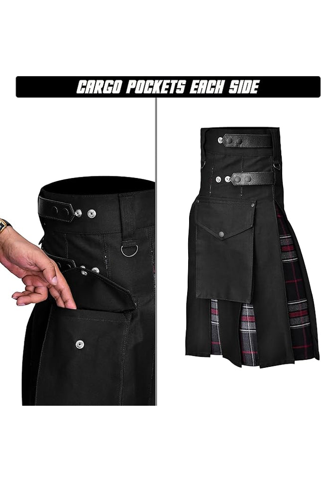 Spirit Of Bruce Hybrid Utility Kilts for Men  - Traditional Style with Modern Functionality | Big & Tall