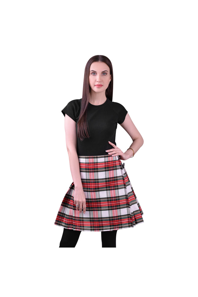 Woman Plaid Kilt - Dress Stewart Tartan Kilt - Premium Quality & Timeless Style