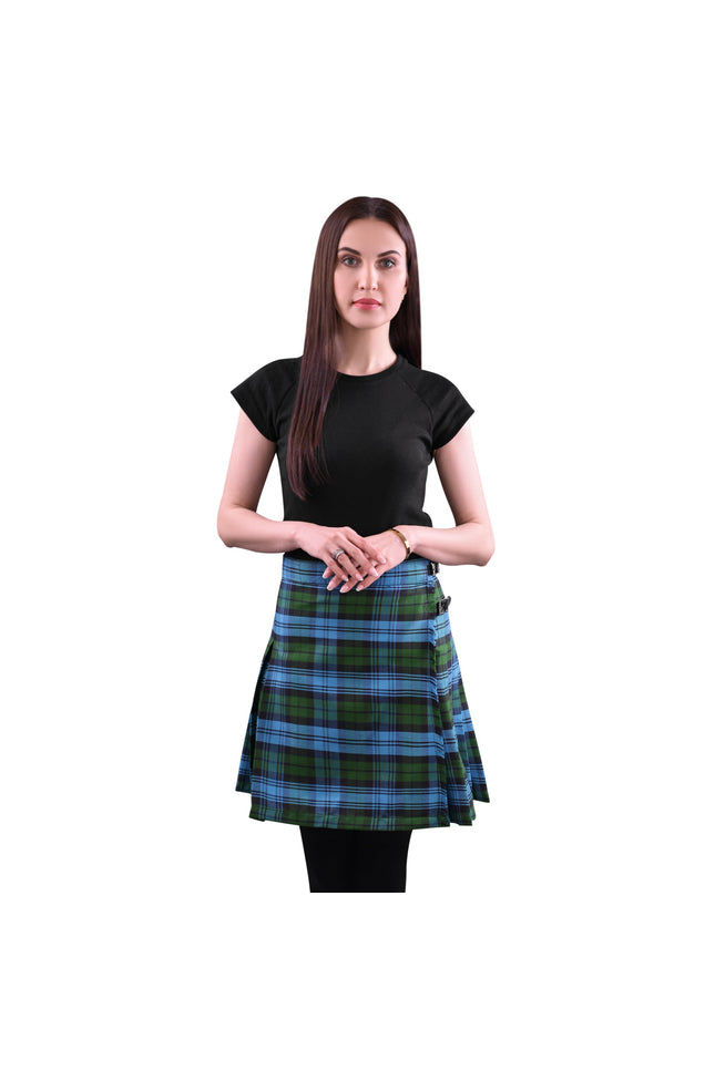 Woman Plaid Kilt -  Ancient Campbell Tartan Kilt - Premium Quality & Timeless Style