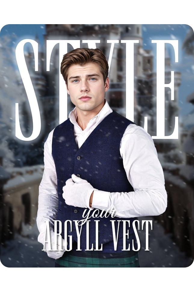 Blue Argyll Vest
