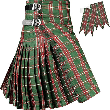 Kilt for Men I Welsh National Tartan Kilt Polyviscose 8 Yard Traditional Men Kilt | Big & Tall